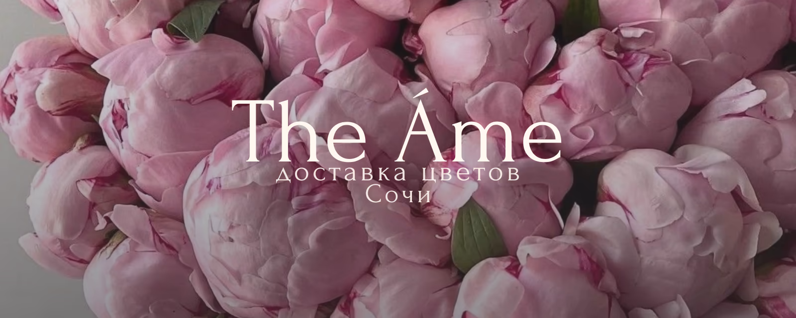 Пышные розовые пионы в букете The Ame с доставкой по Сочи