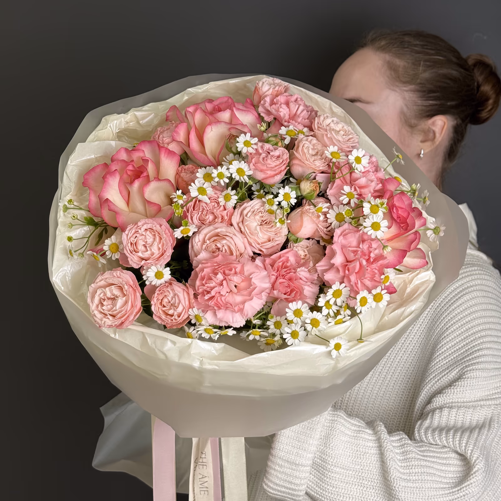 Авторский букет «Персиковое небо» — THE ÁME Flowers
